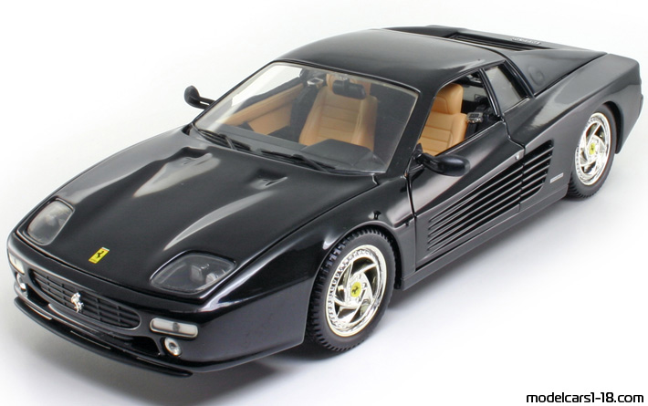 1994 - Ferrari F512M Hot Wheels 1/18 (Black) Vorne linke Seite