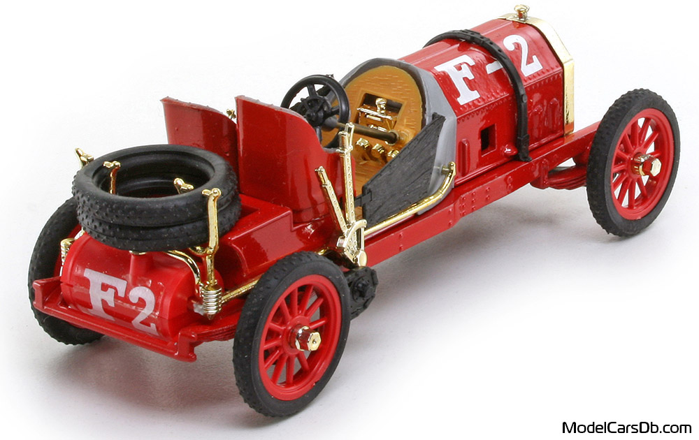 1937 - Fiat 130HP Brumm 1/43 (Red) Rear right side