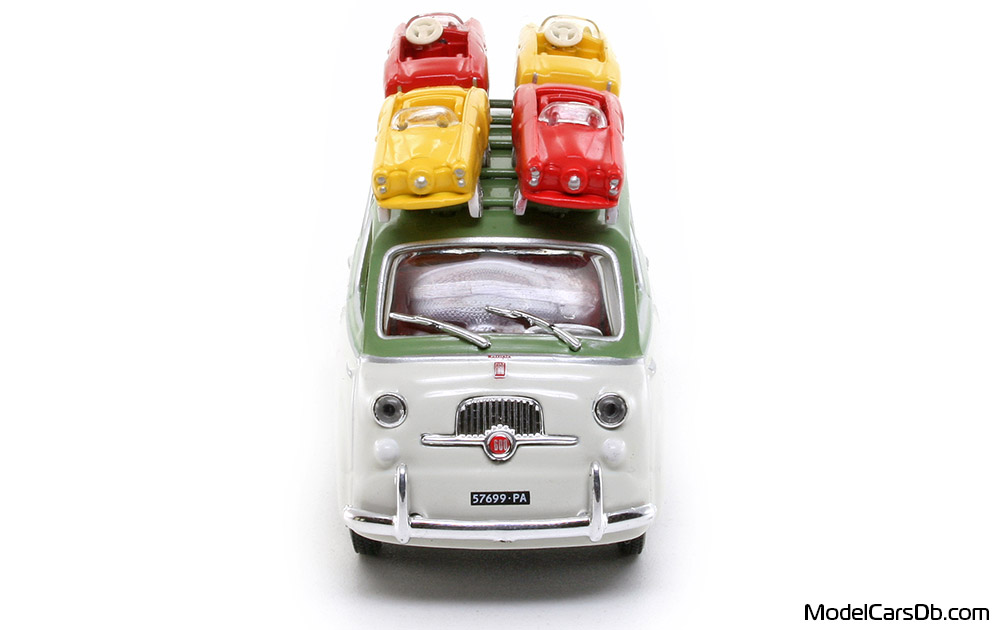 1959 - Fiat 600 Multipla-Studer Altaya 1/43 (Weiß / Grün) Front
