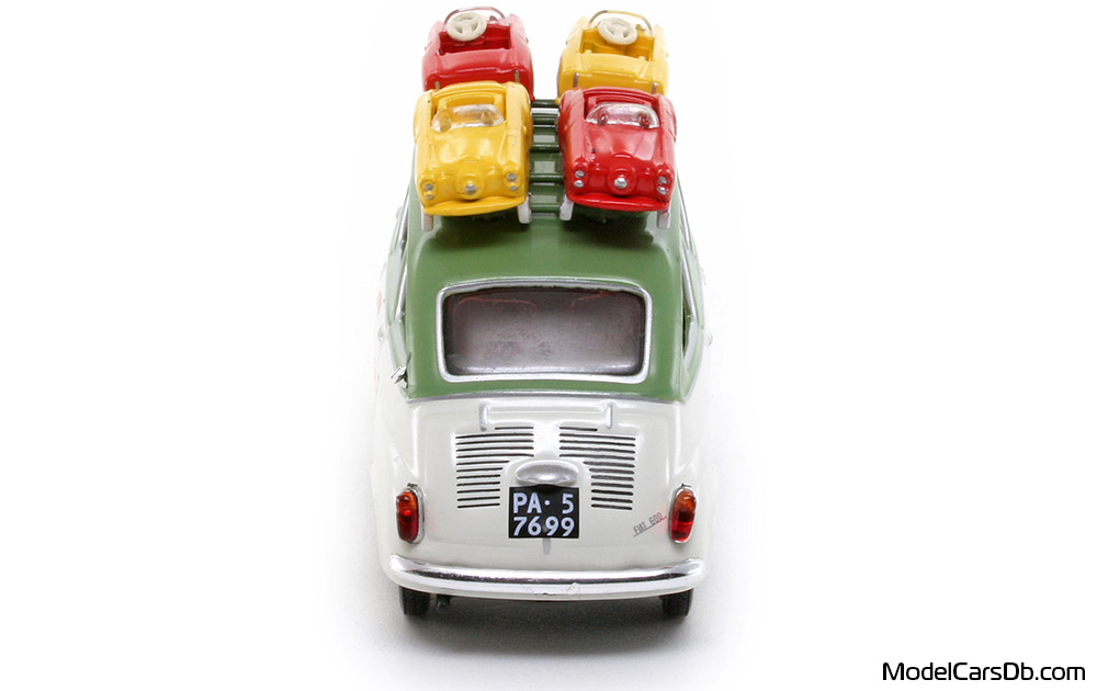1959 - Fiat 600 Multipla-Studer Altaya 1/43 (Weiß / Grün) Heck