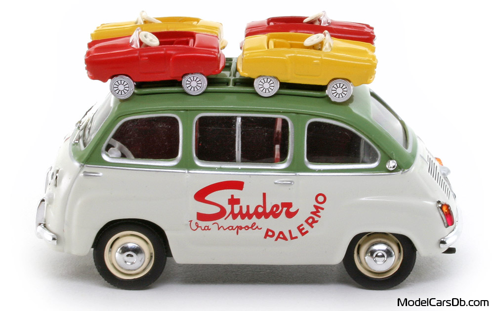 1959 - Fiat 600 Multipla-Studer Altaya 1/43 (Weiß / Grün) Seite