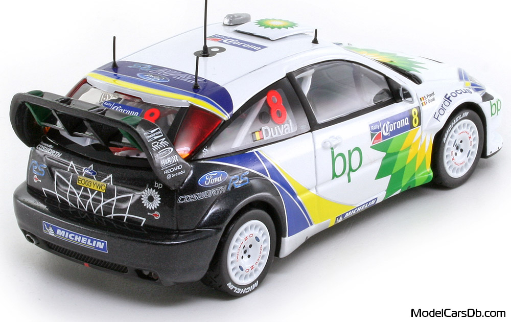 2004 - Ford Focus RS WRC Minichamps 1/43 (White / Blau) Hinten rechte seite