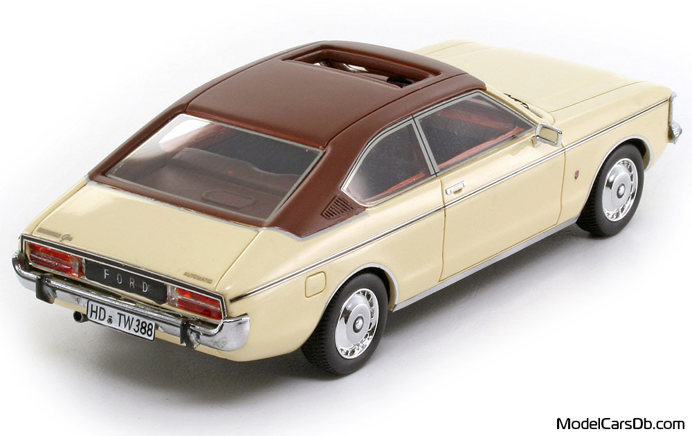 1974 - Ford Granada Neo Scale Models 1/43 (Weiß / Braun) Hinten rechte seite