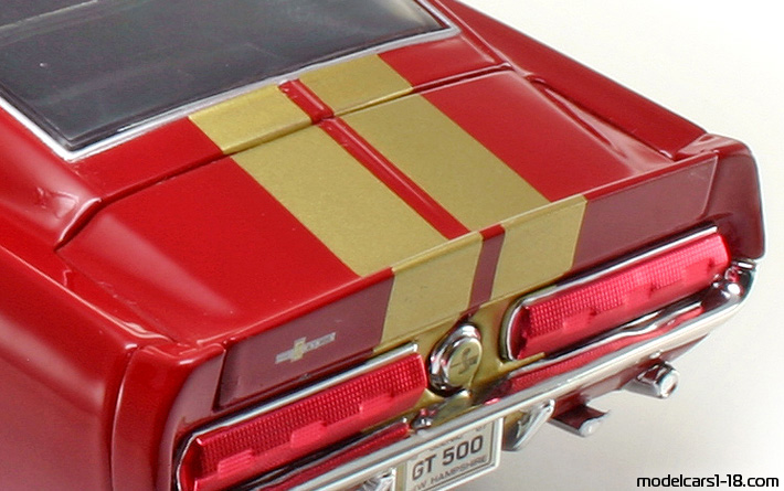 1967 - Ford Mustang Shelby GT500 ERTL 1/18 (Червен / Жълт) Багажник / Отварящи се фарове