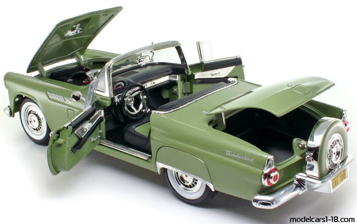 1956 - Ford Thunderbird Motor Max 1/18 (Braun) Zu öffnende Teile