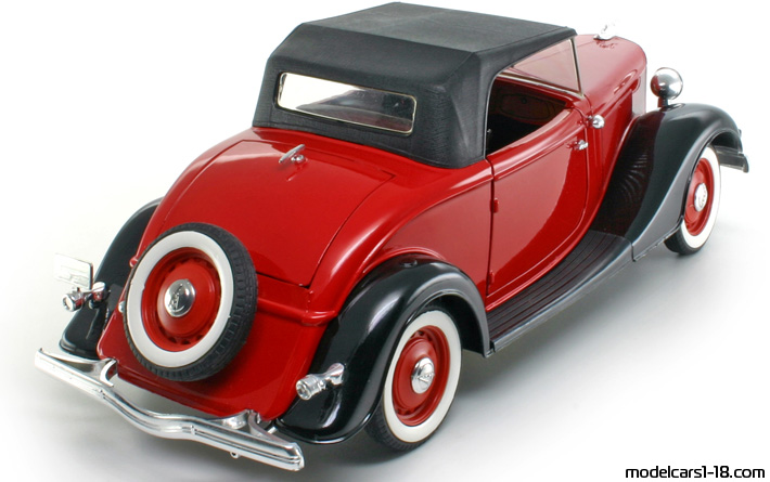 1934 - Ford V8 Roadster Solido 1/19 (Rot / Schwarz) Hinten rechte seite