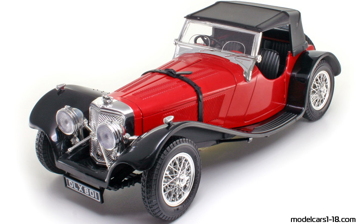 1936 - Jaguar SS100 Bburago 1/18 - Предна лява страна