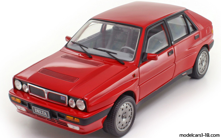 1989 - Lancia Delta HF Integrale 16v Sun Star 1/18 (Rot) Vorne linke Seite