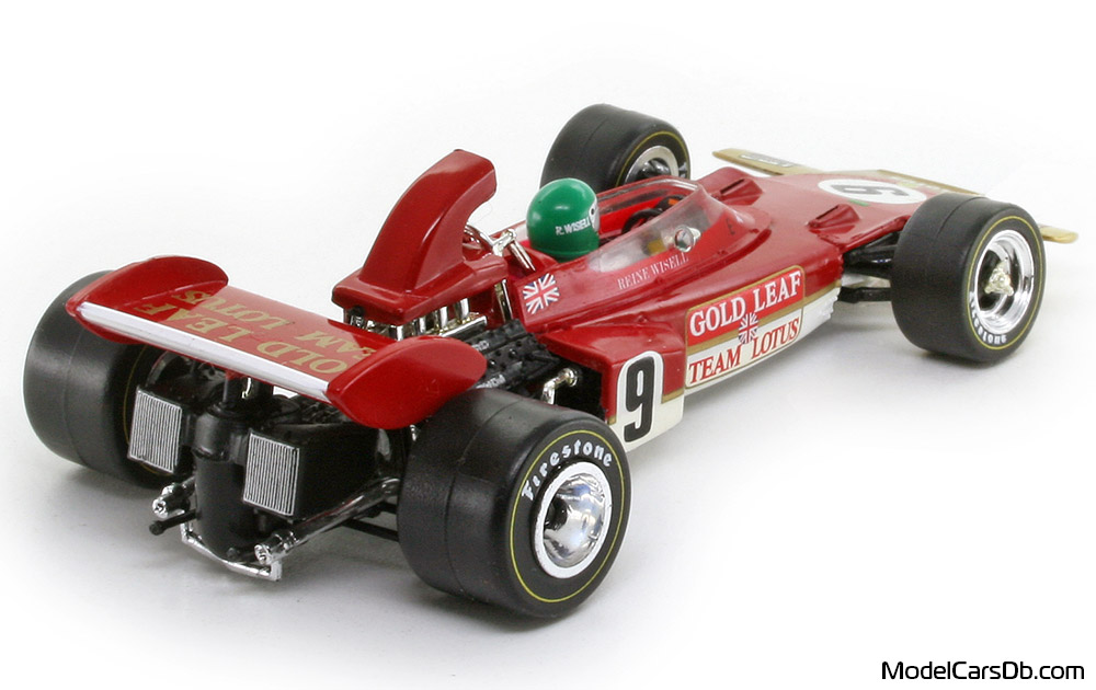 1971 - Lotus 72D Quartzo 1/43 (Rot / Gold) Hinten rechte seite