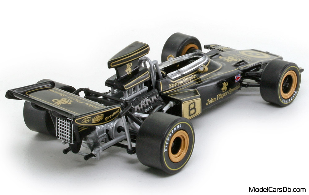 1972 - Lotus 72D RBA Collectibles 1/43 (Black / Yellow) Rear right side