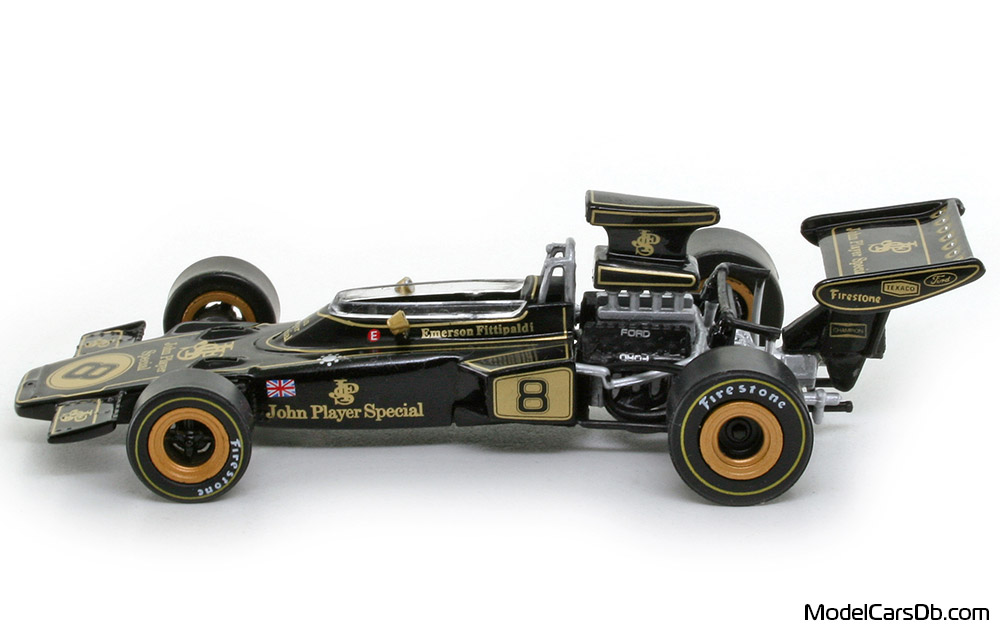 1972 - Lotus 72D RBA Collectibles 1/43 (Black / Yellow) Side