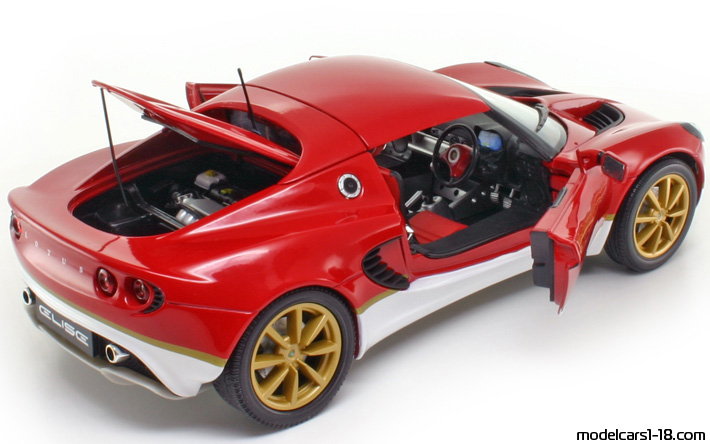 2002 - Lotus Elise Type 49 Jadi 1/18 (Kрасный / Белый) Открывающиеся части