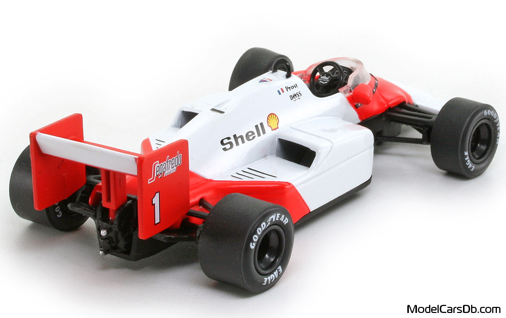 1986 - McLaren Porsche MP4-2C RBA Collectibles 1/43 (White / Red) Rear right side