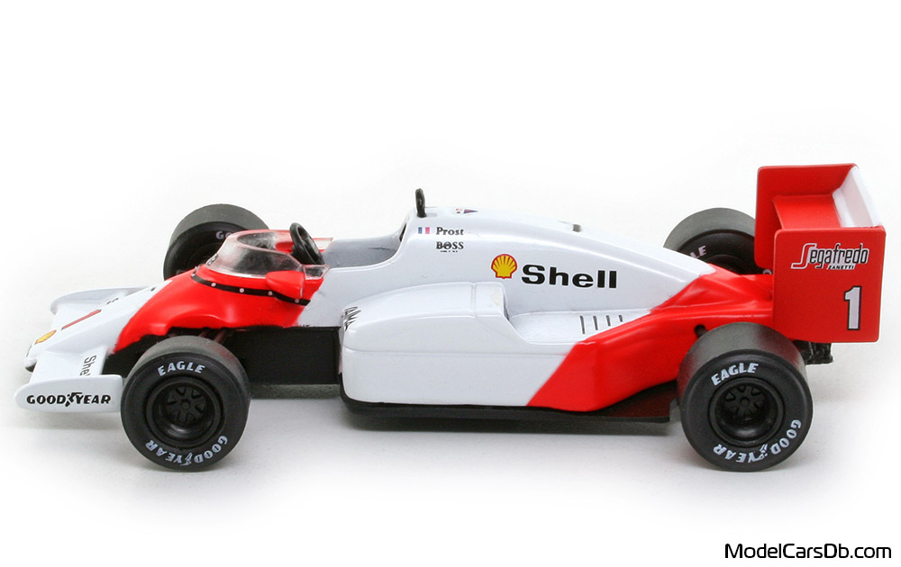 1986 - McLaren Porsche MP4-2C RBA Collectibles 1/43 (White / Red) Side