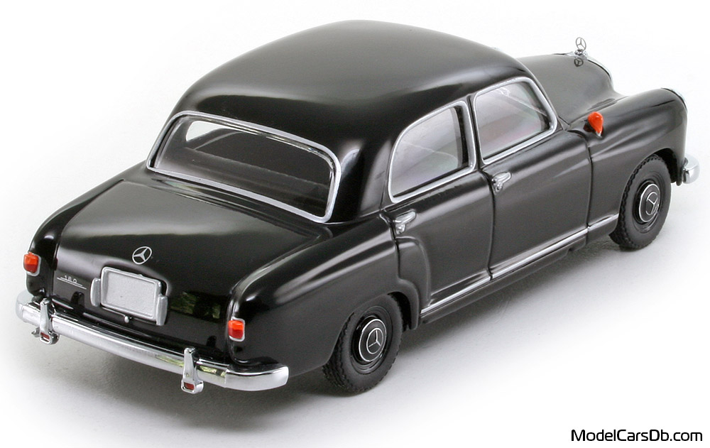 1955 - Mercedes 180 (W120) Minichamps 1/43 (Черен) Задна дясна страна