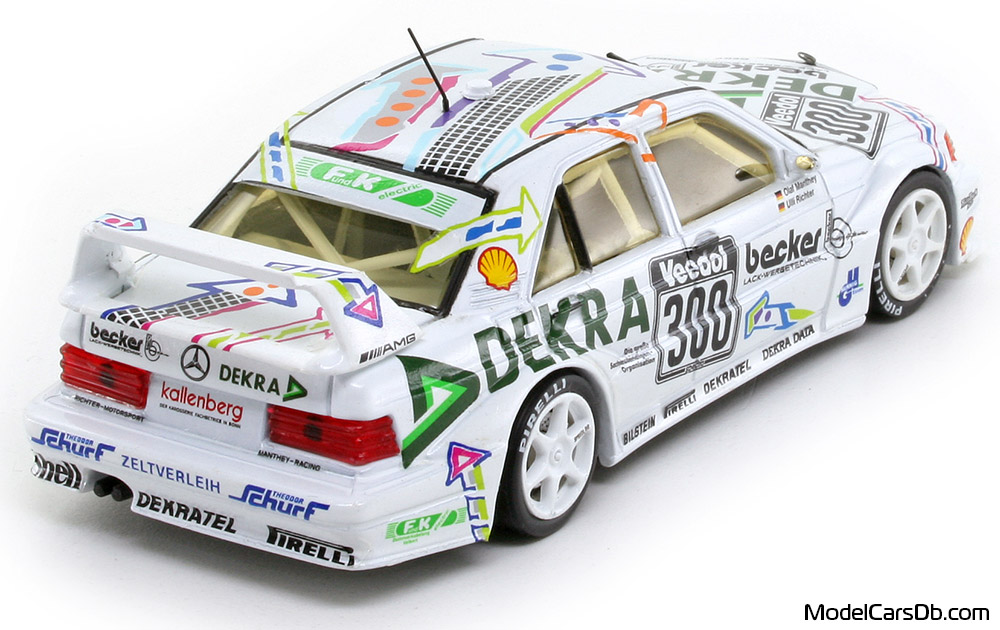 1993 - Mercedes 190 E 2.5-16V Evo 2 DTM (W201) Minichamps 1/43 (White) Rear right side