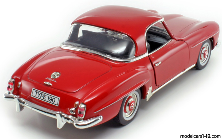 1955 - Mercedes 190 SL (R121) ERTL 1/18 (Rot) Hinten rechte seite