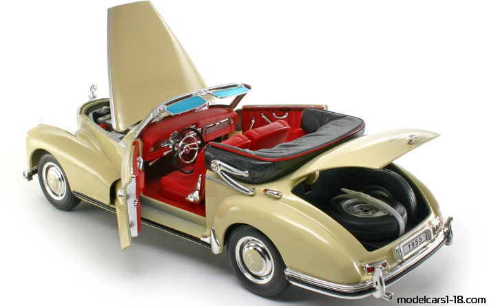 1955 - Mercedes 300 S (W188) Welly 1/18 (Weiß) Zu öffnende Teile