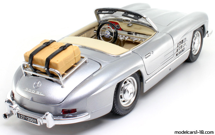 1957 - Mercedes 300 SL (W198) Bburago 1/18 (Silber) Hinten rechte seite
