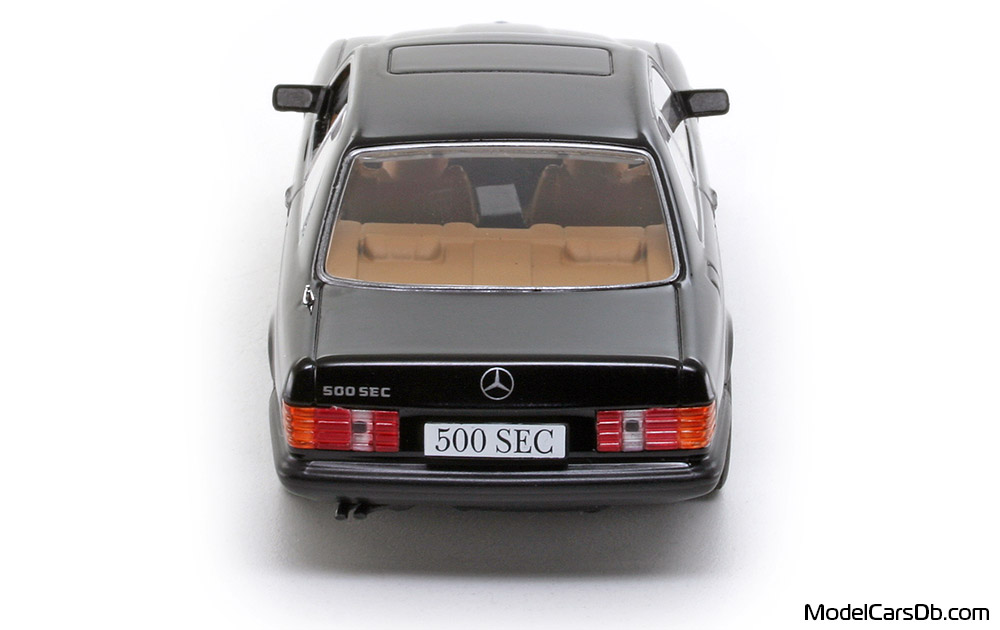 1981 - Mercedes 500 SEC (C126) DeAgostini 1/43 (Schwarz) Heck