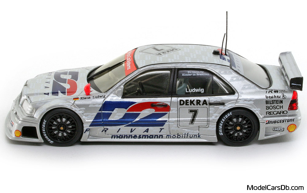1994 - Mercedes C 180 DTM (W202) Minichamps 1/43 (Silver) Side