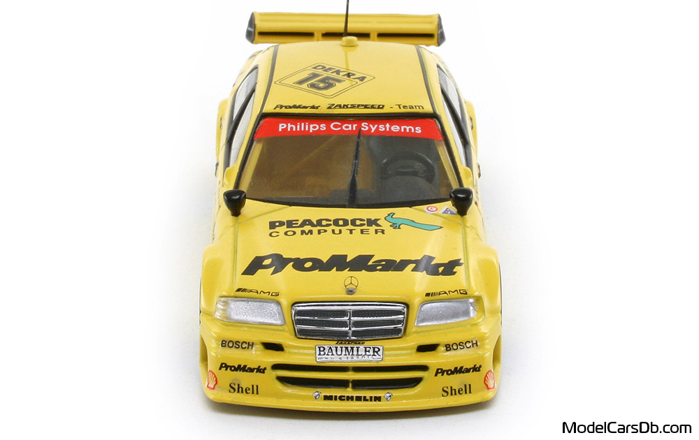 1994 - Mercedes C 180 DTM (W202) Minichamps 1/43 (Жёлтый) Спереди