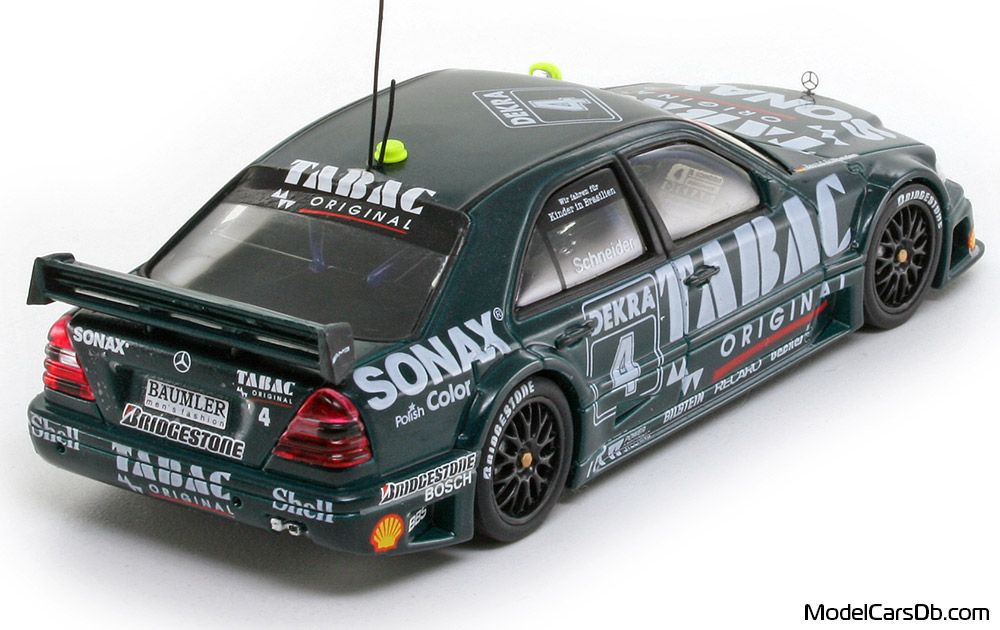 1994 - Mercedes C 180 DTM (W202) Minichamps 1/43 (Green) Rear right side