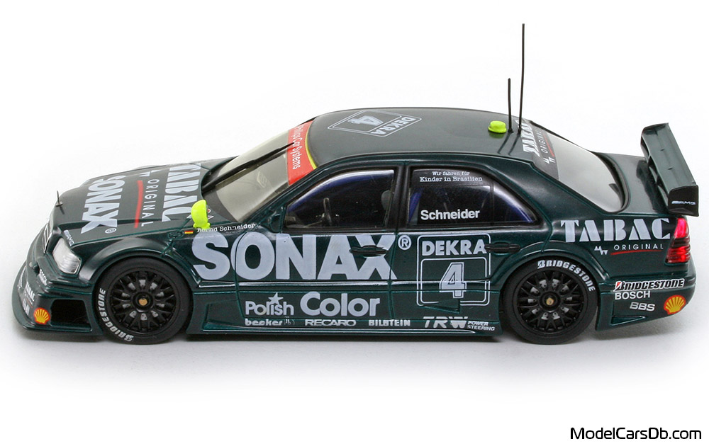 1994 - Mercedes C 180 DTM (W202) Minichamps 1/43 (Green) Side