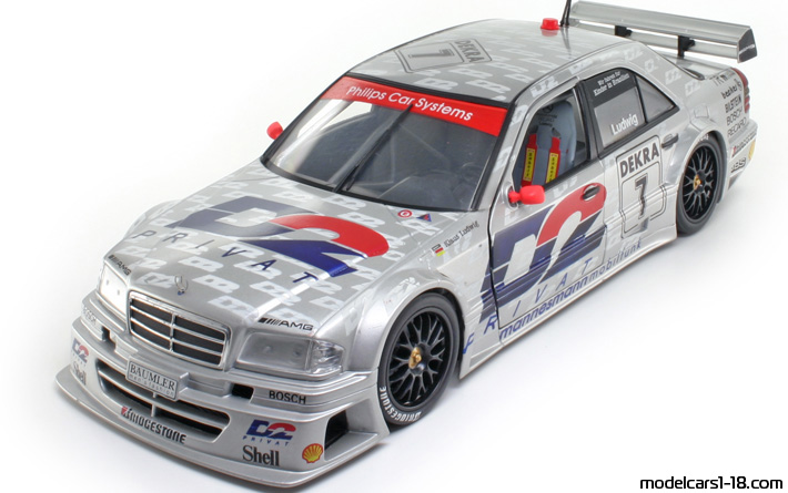 1994 - Mercedes C 180 DTM (W202) UT 1/18 (Silver / Light Silver) Front left side