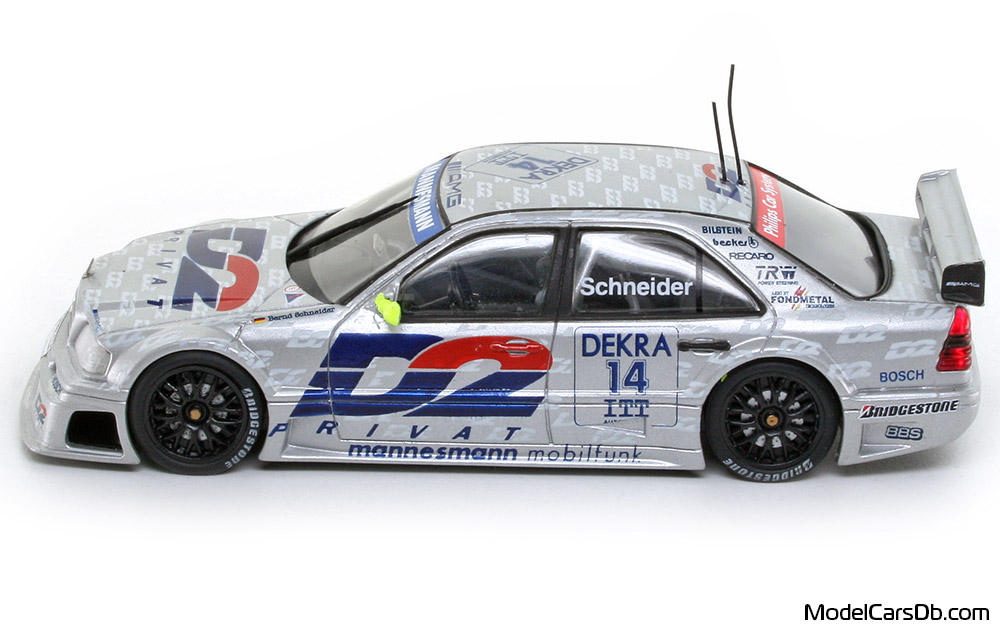 1995 - Mercedes C 180 DTM (W202) Minichamps 1/43 (Silver) Side