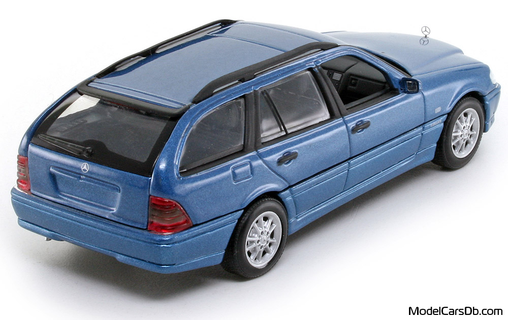 1997 - Mercedes C 200 (S202) Minichamps 1/43 (Blue) Rear right side