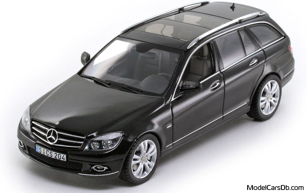 2007 - Mercedes C 350 T (S204) Schuco 1/43 (Black) Front left side