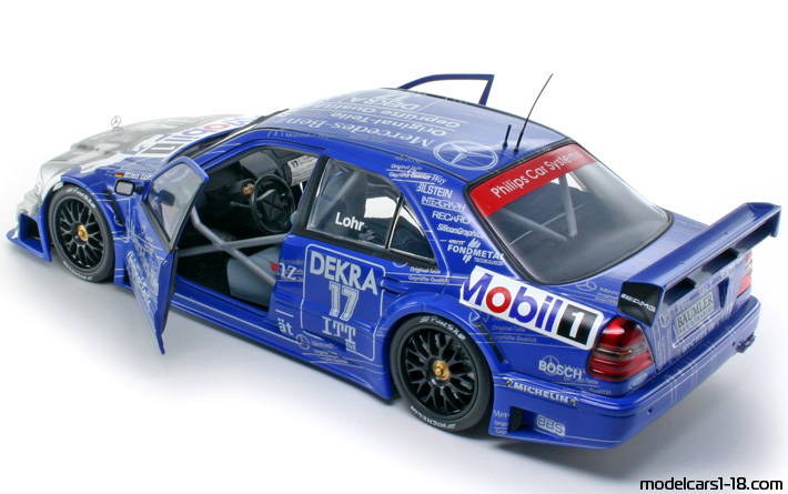1995 - Mercedes C DTM (W202) UT 1/18 (Blau / Silber) Zu öffnende Teile