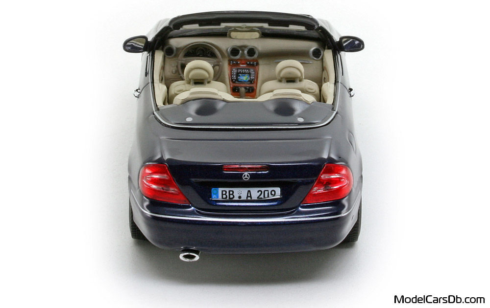 2003 - Mercedes CLK 320 Cabriolet (A209) Minichamps 1/43 (Синий) Сзади
