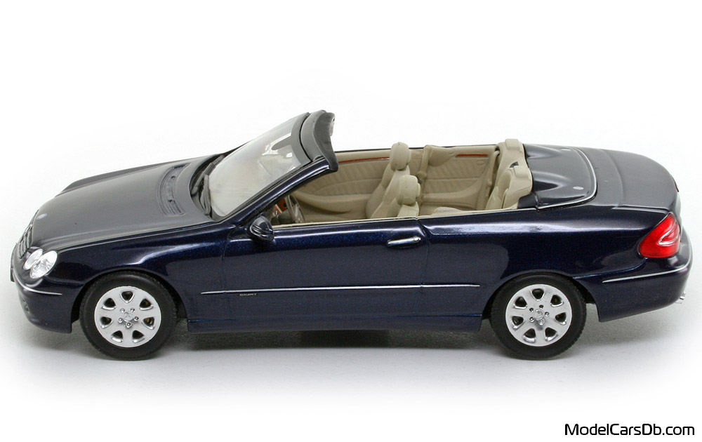 2003 - Mercedes CLK 320 Cabriolet (A209) Minichamps 1/43 (Синий) Сторона