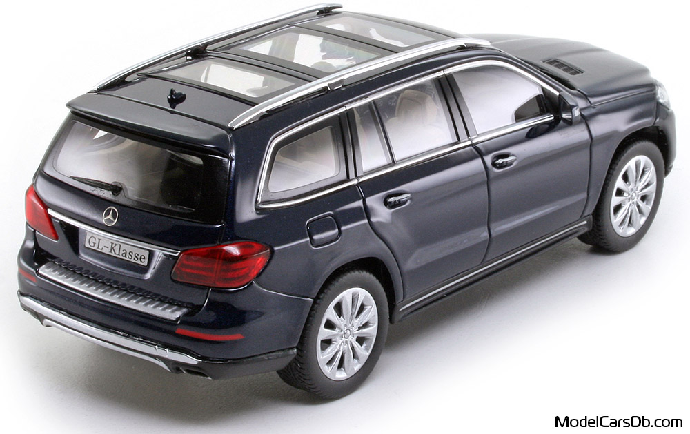 2012 - Mercedes GL 500 (X166) Norev 1/43 (Blue) Rear right side