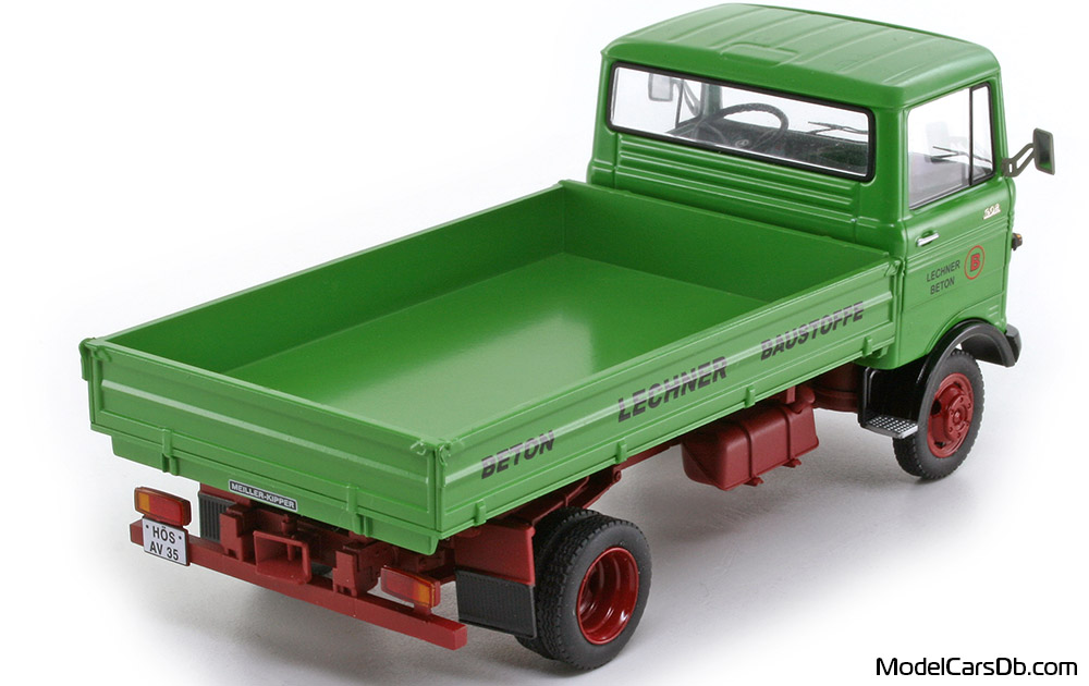 1963 - Mercedes LP 608 Schuco 1/43 (Grün) Hinten rechte seite