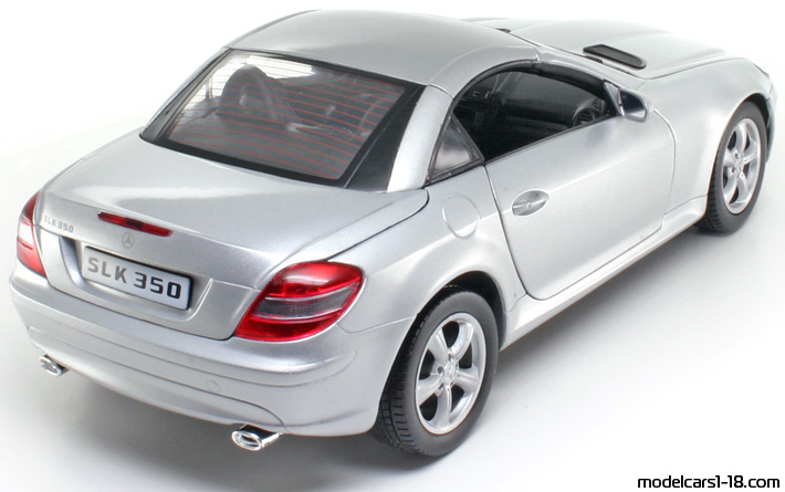 2005 - Mercedes SLK 350 (R171) Welly 1/18 (Silber) Hinten rechte seite