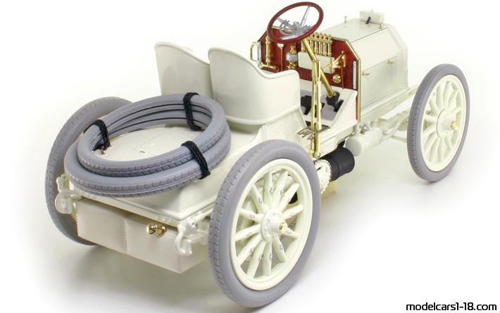 1901 - Mercedes Simplex 35 HP Schuco 1/18 (Weiß) Hinten rechte seite