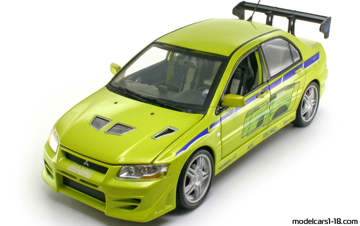 2001 - Mitsubishi Lancer EVO VII ERTL 1/18 - Предна лява страна