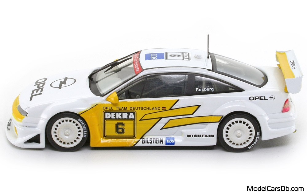 1993 - Opel Calibra V6 Minichamps 1/43 (White / Yellow) Side