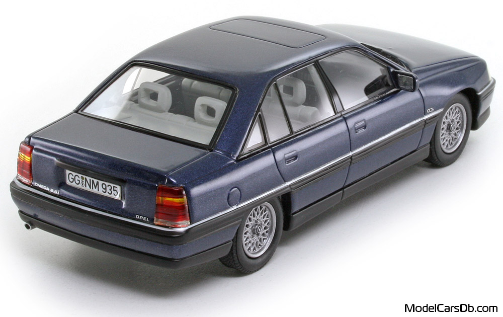 1991 - Opel Omega CD 2.6i Neo Scale Models 1/43 (Blue) Rear right side
