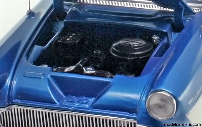 1958 - Opel Rekord Caravan Minichamps 1/18 (Blue / White) Engine