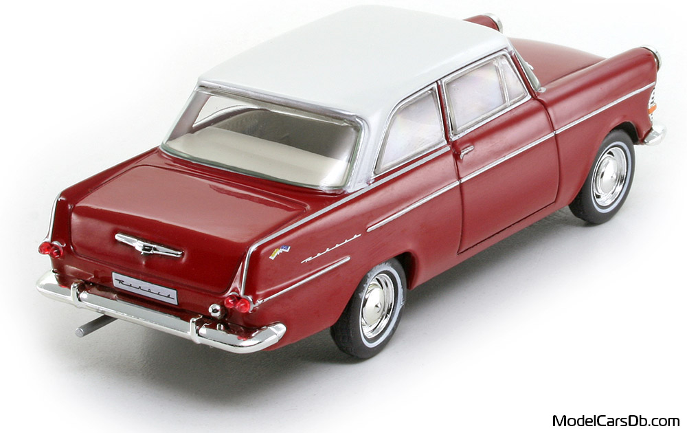 1960 - Opel Rekord Altaya 1/43 (Red / White) Rear right side