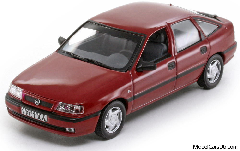 1988 - Opel Vectra GL Altaya 1/43 (Red) Front left side