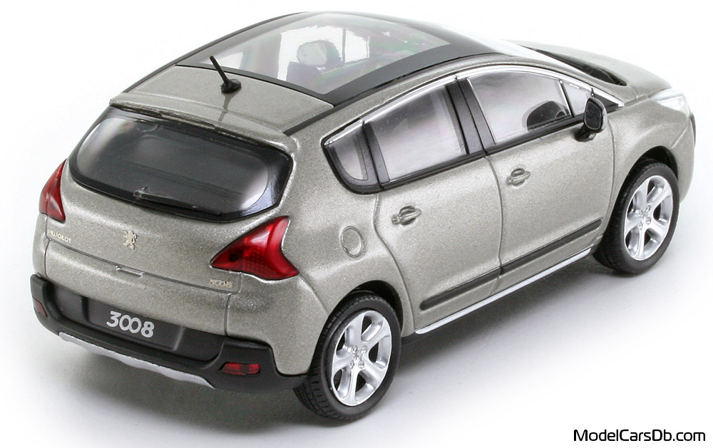 2008 - Peugeot 3008 Norev 1/43 (Grau) Hinten rechte seite