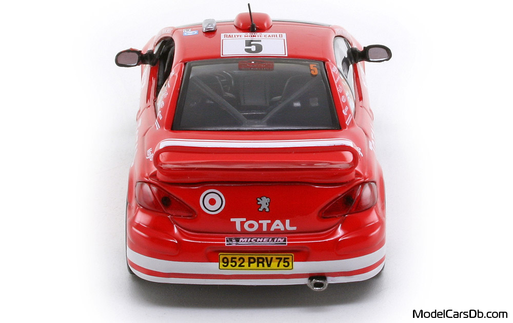 2005 - Peugeot 307 WRC DeAgostini 1/43 (Rot / Weiß) Heck