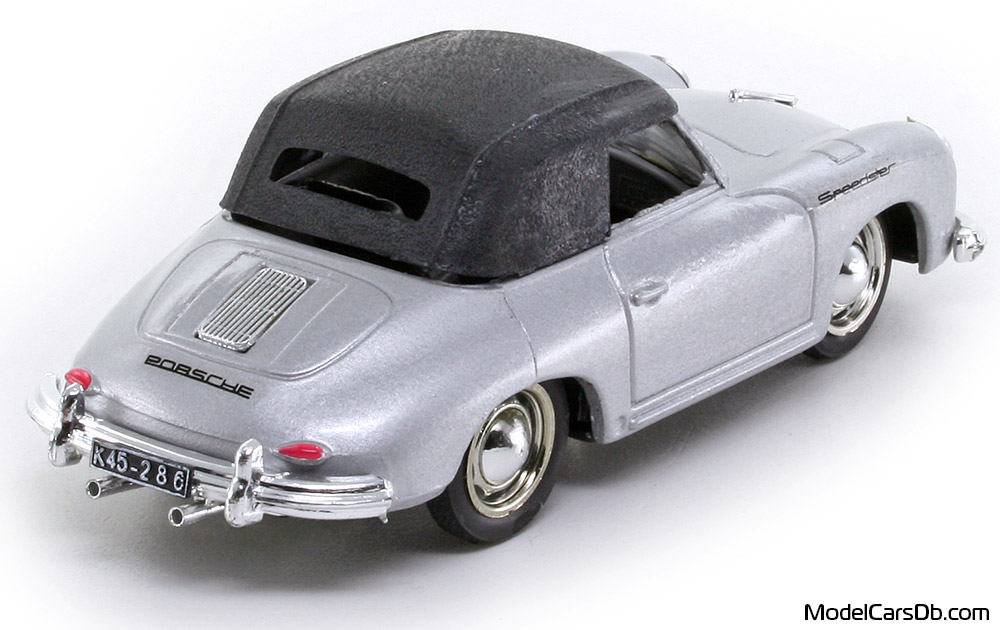 1952 - Porsche 356 Brumm 1/43 (Silber) Hinten rechte seite