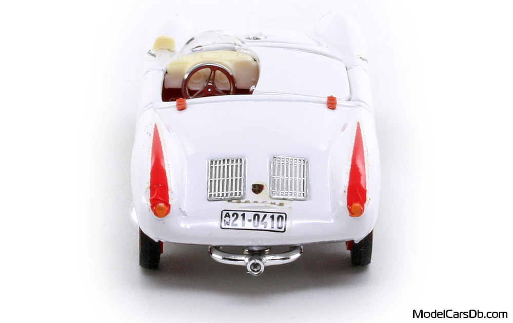 1954 - Porsche 550 RS Stradale Brumm 1/43 (Белый / Kрасный) Сзади