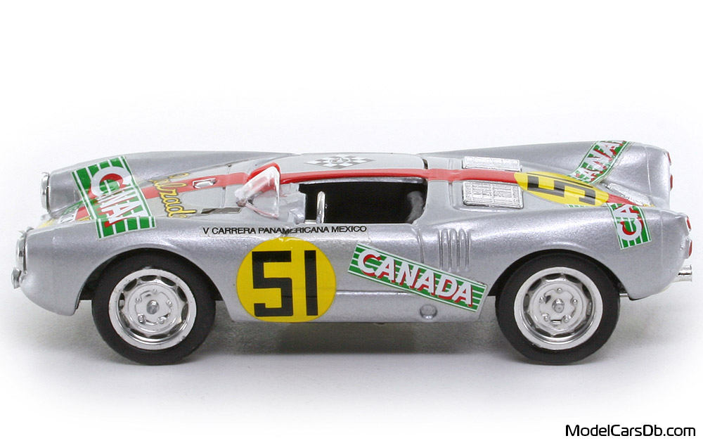 1954 - Porsche 550 RS Brumm 1/43 (Silber / Rot) Seite